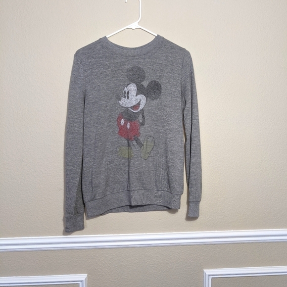 Disney's Classic Mickey Mouse Grey Lightweight Sweatshirt - Picture 2 of 5